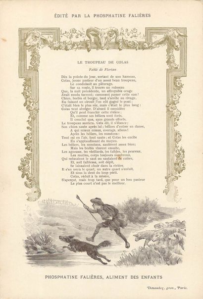 24 CHROMOS : Phosphatine Falières-Fables/Poésies...