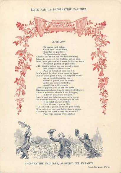 24 CHROMOS : Phosphatine Falières-Fables/Poésies...