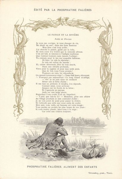 24 CHROMOS : Phosphatine Falières-Fables/Poésies...