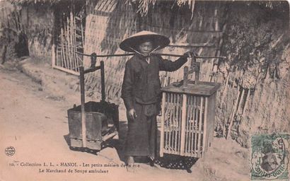 7 CARTES POSTALES INDOCHINE : Métiers Ambulants....