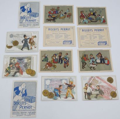 96 CHROMOS : PERNOT Biscuits. « 1-Vue de...