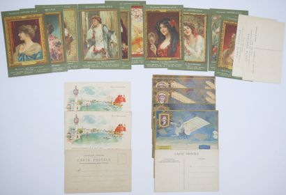 34 CARTES POSTALES PUBLICITAIRES : Lefèvre-Utile....