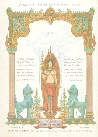13 CHROMOS : Phosphatine Falières-Menus (vierge)-L'Orange...