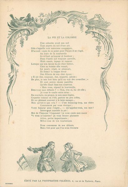 24 CHROMOS : Phosphatine Falières-Fables/Poésies...