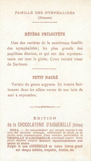 57 CHROMOS : Chocolaterie D'Aiguebelle. «...