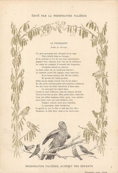24 CHROMOS : Phosphatine Falières-Fables/Poésies...