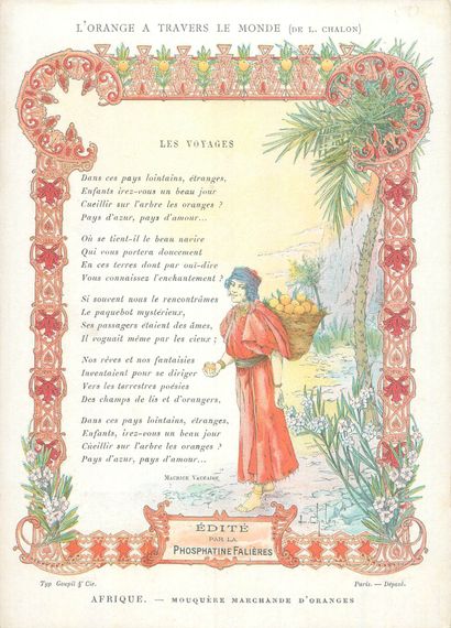 13 CHROMOS : Phosphatine Falières-Menus (vierge)-L'Orange...