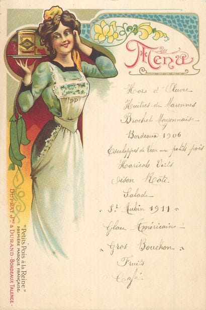 57 MENUS : Alimentaire. Divers Établissements...