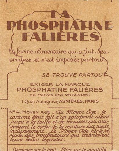 83 CHROMOS : La Phosphatine Falières. « 1-Le...