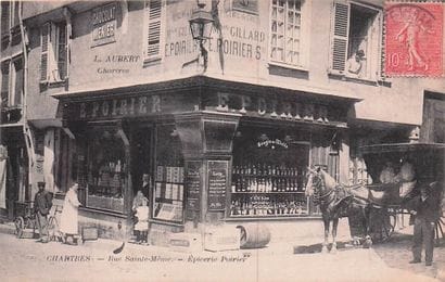 7 CARTES POSTALES COMMERCES : Alimentaire...