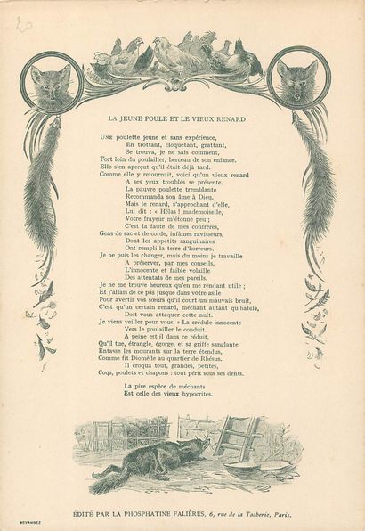 24 CHROMOS : Phosphatine Falières-Fables/Poésies...