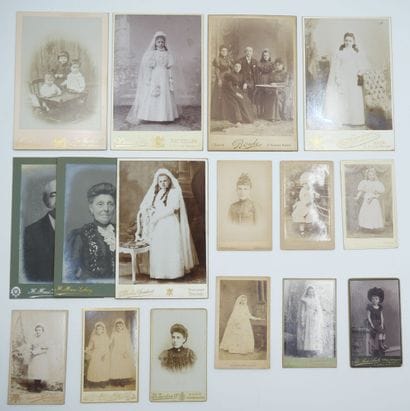 21 PHOTOGRAPHIES CARTES DE VISITE & PORTRAITS...