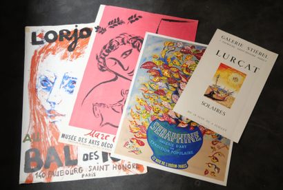 AFFICHES. Ensemble de 4 Affiches.
Lorjou...