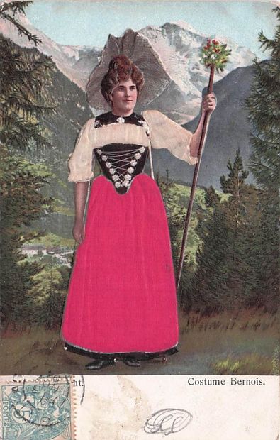 12 CARTES POSTALES SUISSE : Costumes de divers...