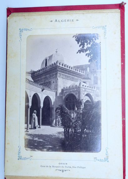 12 PHOTOGRAPHIES ALGERIE : Carnet avec reliure...