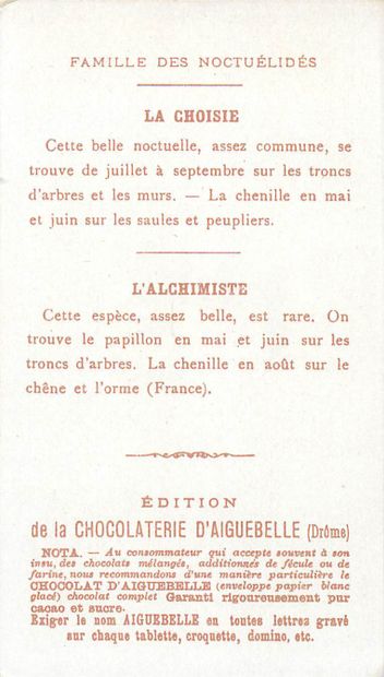 57 CHROMOS : Chocolaterie D'Aiguebelle. «...
