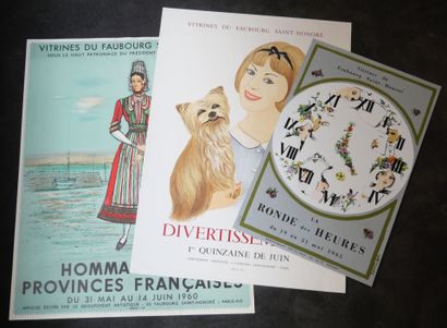 AFFICHES. Ensemble de 3 Affiches.
Vitrines...