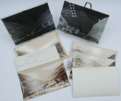 55 PHOTOGRAPHIES : 10 plaques de Verre et...