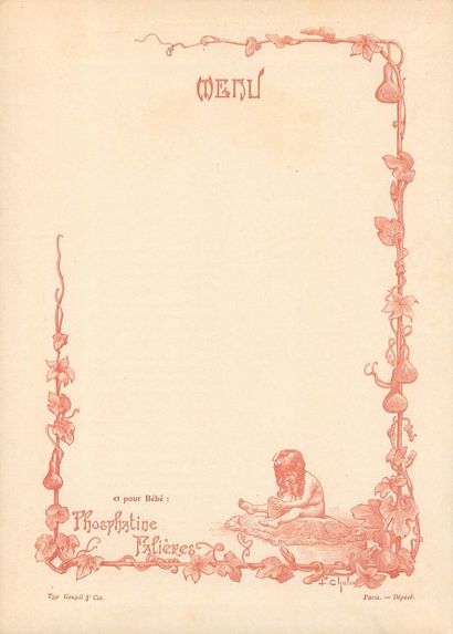 13 CHROMOS : Phosphatine Falières-Menus (vierge)-L'Orange...