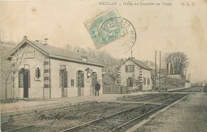 9 CARTES POSTALES GARES & TRAINS : Petite...