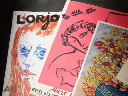 AFFICHES. Ensemble de 4 Affiches.
Lorjou...