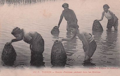11 CARTES POSTALES INDOCHINE : Métiers autour...