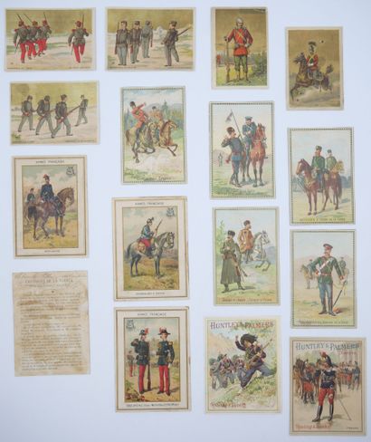 52 CHROMOS, IMAGES & DECOUPIS - MILITARIA...