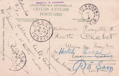 24 CARTES POSTALES ASIE : 5cp-Celyon, 3cp-Chine,...