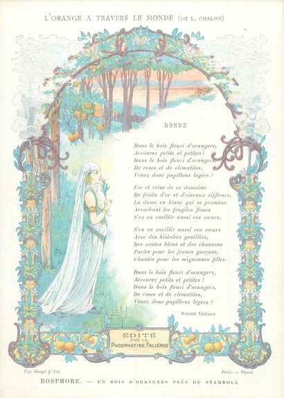 13 CHROMOS : Phosphatine Falières-Menus (vierge)-L'Orange...