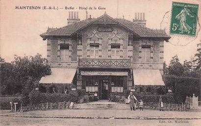 7 CARTES POSTALES COMMERCES : Hôtels-Restaurants-Cafés...