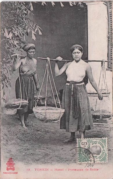 11 CARTES POSTALES INDOCHINE : Métiers autour...