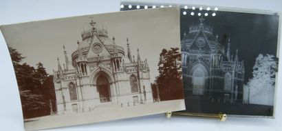 104 PHOTOGRAPHIES : Sur plaque de verre,...