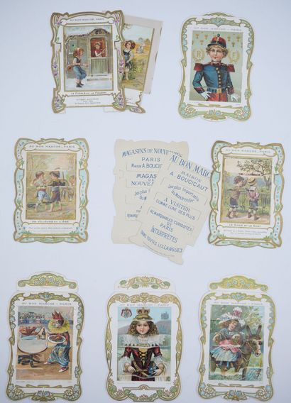 8 CHROMOS - SYSTEME - AU BON MARCHE : Verger...