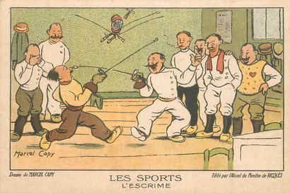 51 CHROMOS ET CARTES POSTALES RICQLES : Illustrateurs....