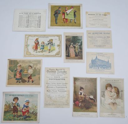 112 CHROMOS : Grands Magasins-Divers Formats....