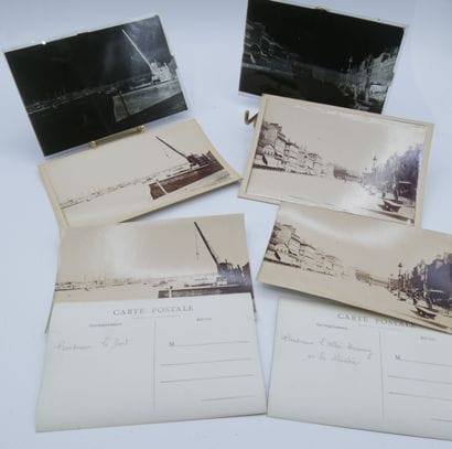 30 PHOTOGRAPHIES : 8 plaques de Verre et...