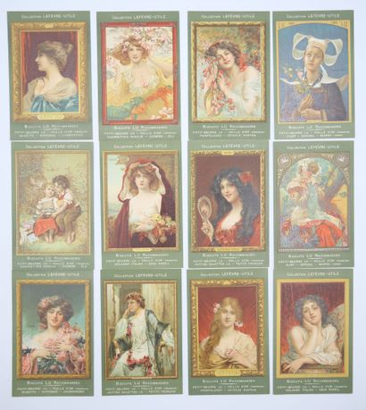 34 CARTES POSTALES PUBLICITAIRES : Lefèvre-Utile....