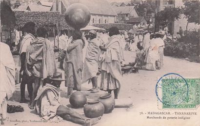 4 CARTES POSTALES MADAGASCAR : Métiers Divers,...