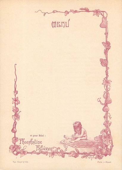 13 CHROMOS : Phosphatine Falières-Menus (vierge)-L'Orange...