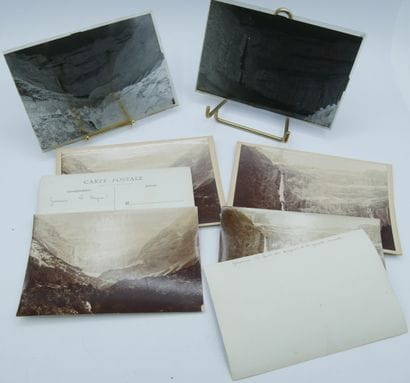 55 PHOTOGRAPHIES : 10 plaques de Verre et...