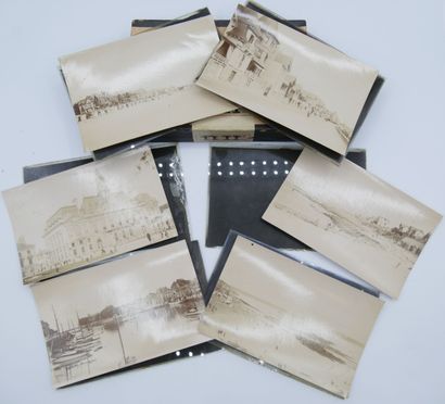 104 PHOTOGRAPHIES : Sur plaque de verre,...