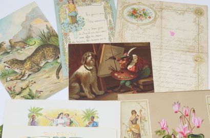 74 PAPIERS DIVERS : 2-Lettres manuscrites...
