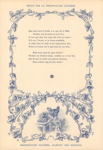 30 CHROMOS : Phosphatine Falières-Fables...