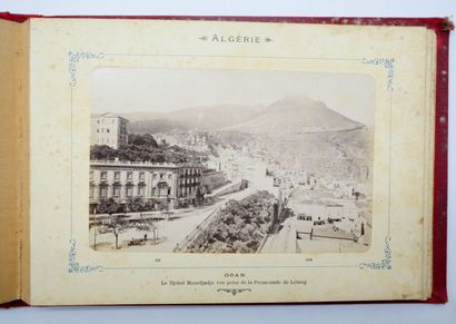 12 PHOTOGRAPHIES ALGERIE : Carnet avec reliure...