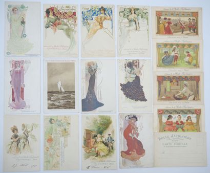 58 CARTES POSTALES PUBLICITAIRES : Magasins....