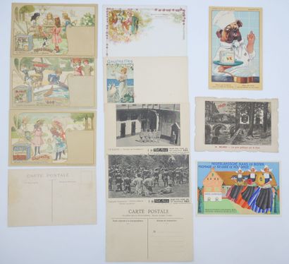 33 CARTES POSTALES PUBLICITAIRES : Alimentaire....