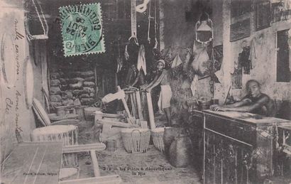 11 CARTES POSTALES INDOCHINE : Métiers autour...