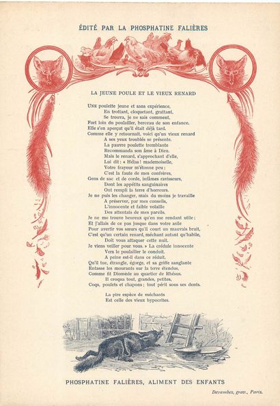 24 CHROMOS : Phosphatine Falières-Fables/Poésies...