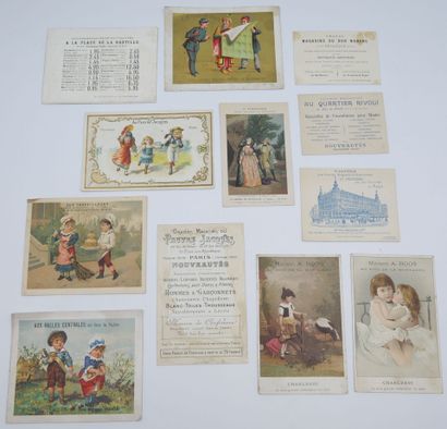 112 CHROMOS : Grands Magasins-Divers Formats....