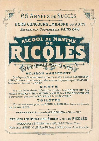 44 CHROMOS RICQLES : Illustrateur Guillaume....